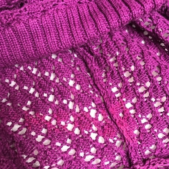 𝅺athleta Shoreline Purple Crochet Style Hoodie - Picture 5 of 8